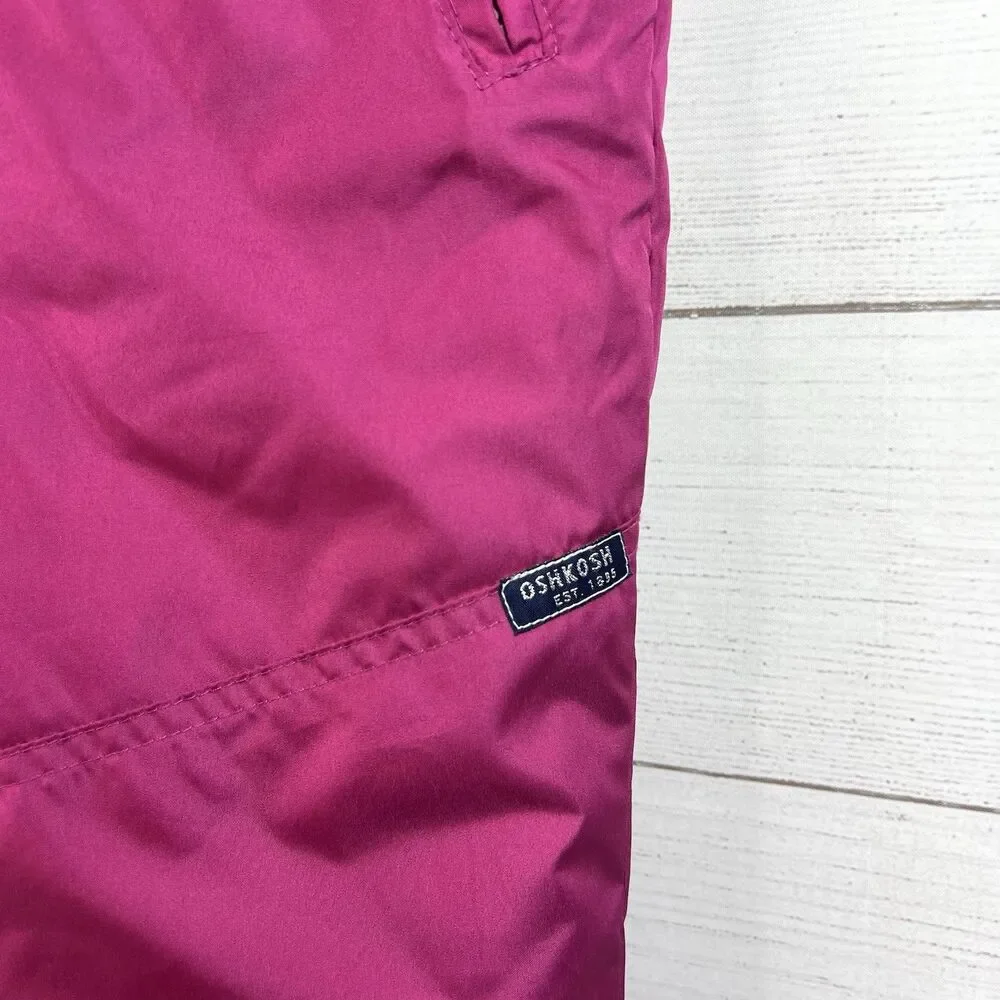 OshKosh B'gosh Girls Insulated Winter Snow Bib Overalls Pants Ski Snowboard 4T